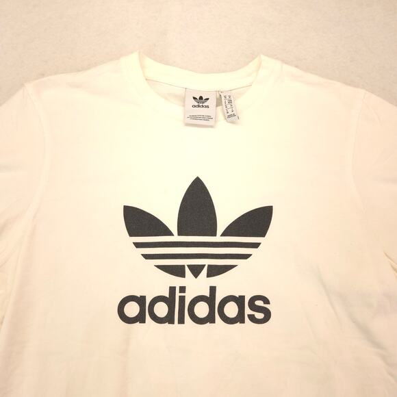 Adidas Casual Crew Neck Short Sleeve Graphic T Shirt Mens Size Medium M White - Picture 1 of 9
